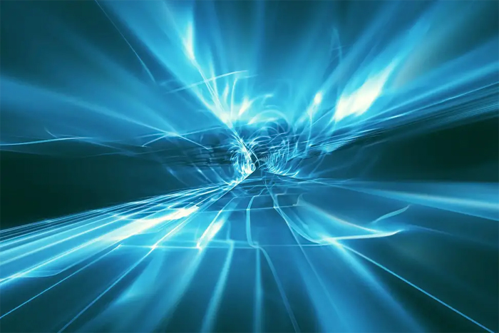 Концепт-арт туннеля физики энергии волн